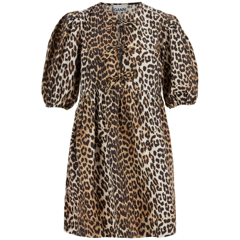 Ganni Organic Cotton Smocked Skirt