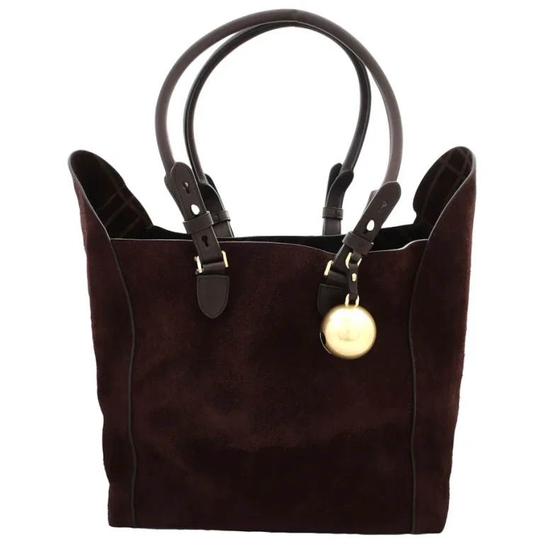 Burberry Medium Calf Suede Shield Tote Bag