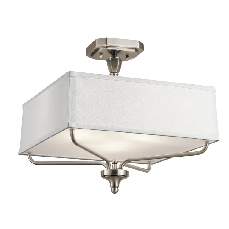 Arlo 3-Light Semi-Flush in Classic Pewter