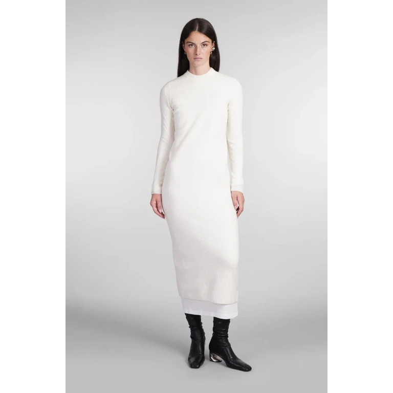 Jil Sander Dress In Beige Wool