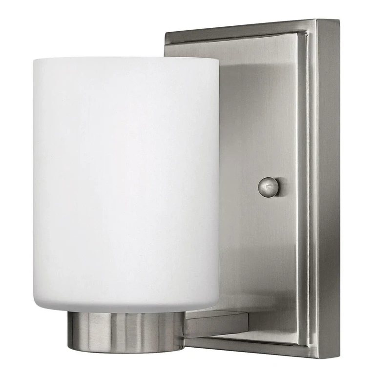 Brushed Nickel One Light Bath Sconce from the Miley Collection