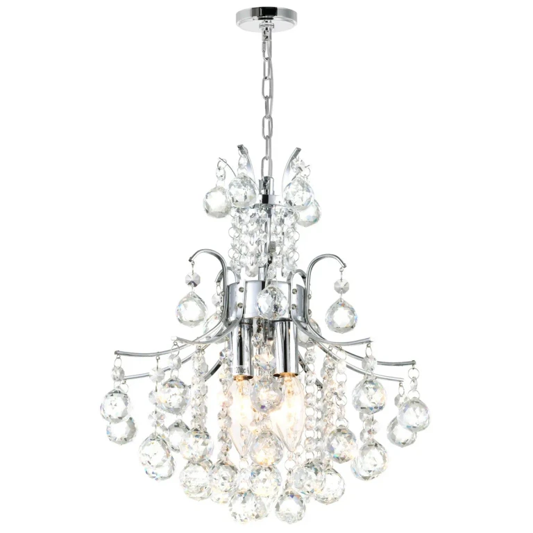 Chrome Three Light Mini Chandelier from the Princess Collection