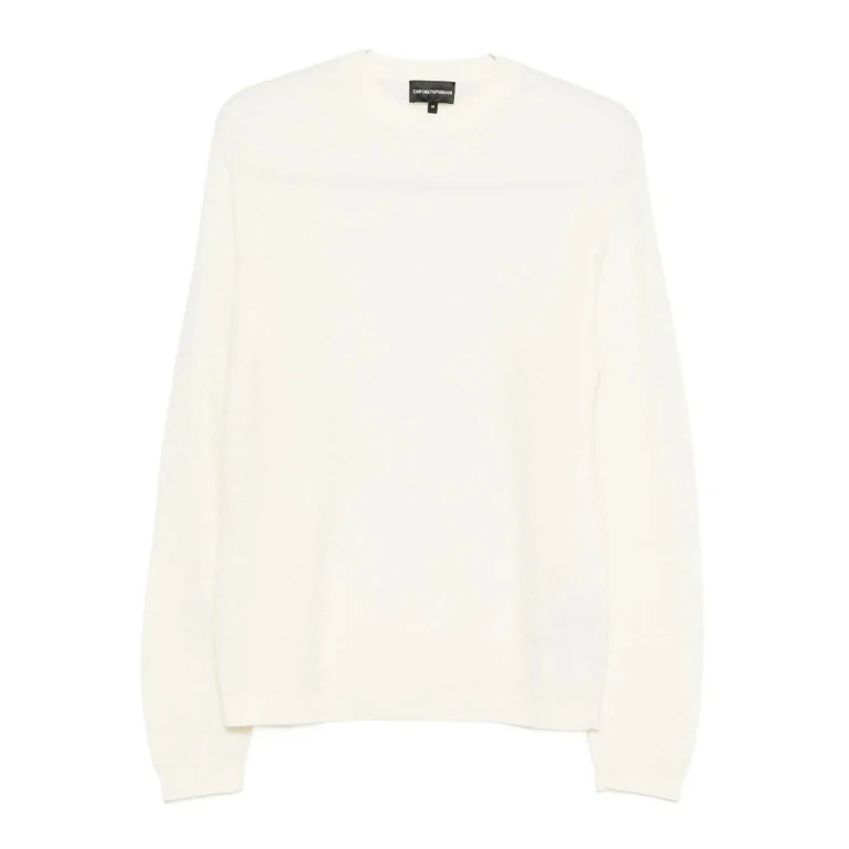 Emporio Armani Pull Col Rond - Blanc