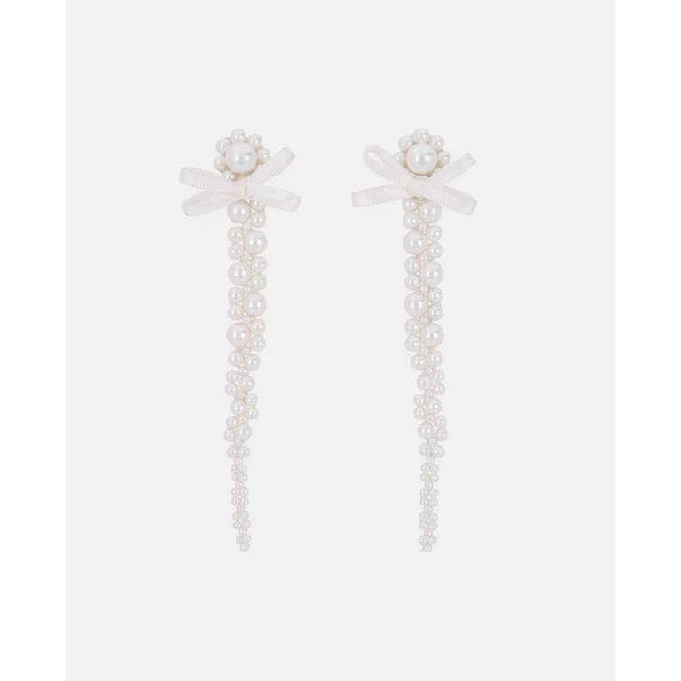Simone Rocha Petite Bow Detail Drop Earrings
