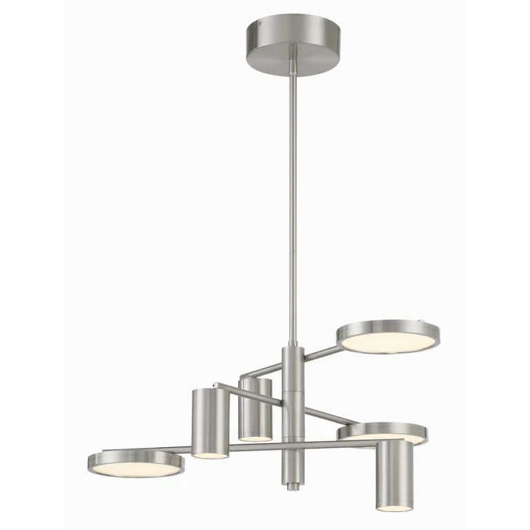 Brushed Nickel LED Chandelier from the Swivel Collection