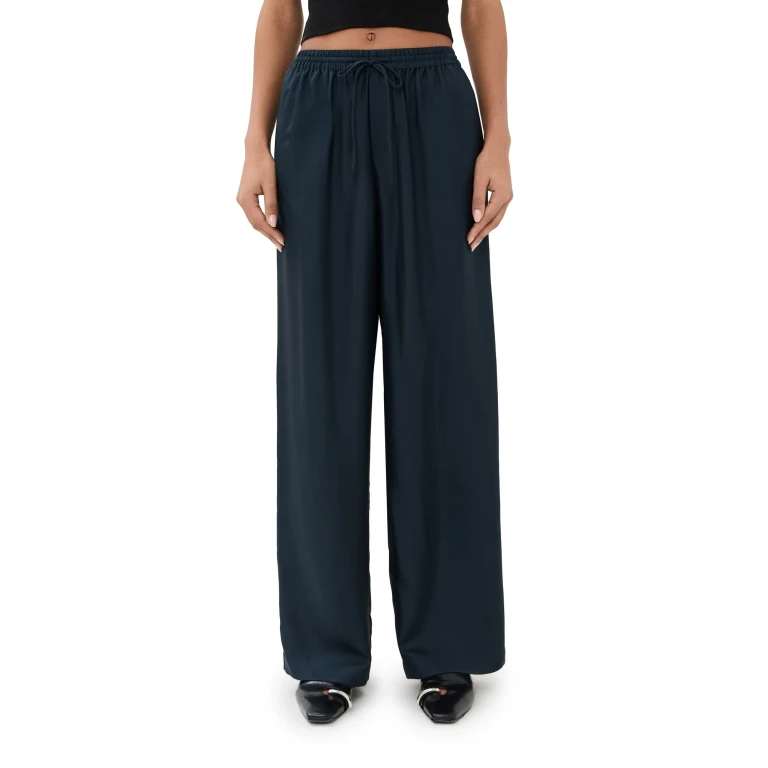 Róhe Relaxed Silk Trousers Storm 38