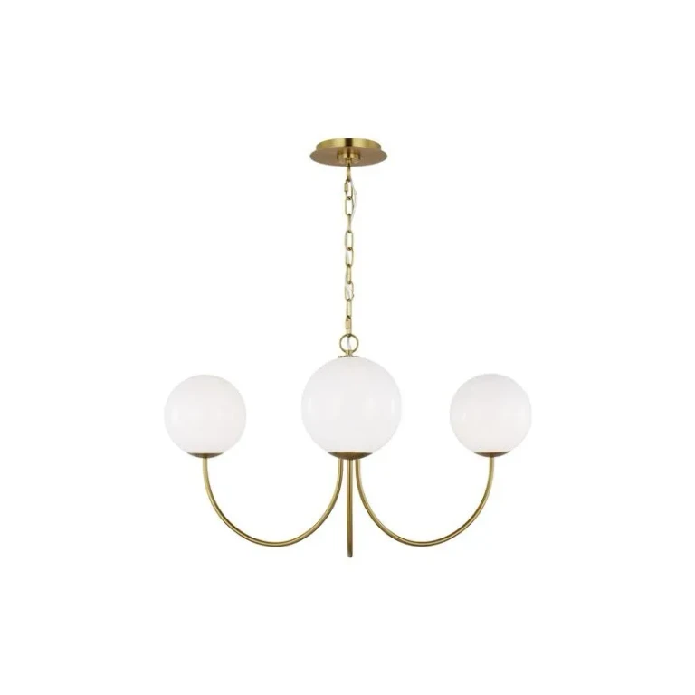 Burnished Brass Chandelier from the Noemie Collection