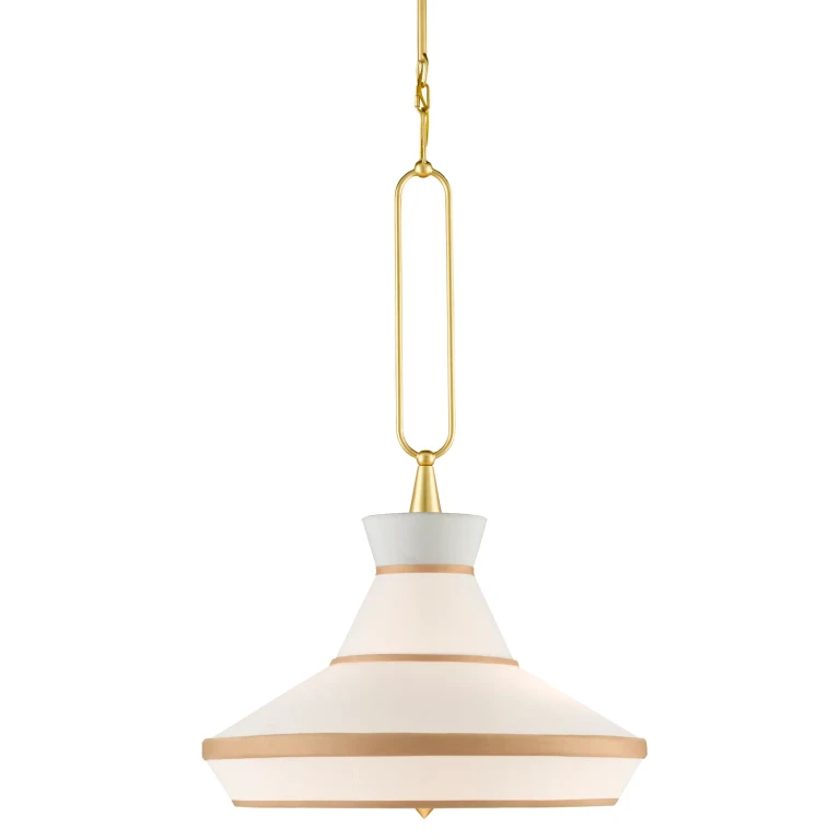 Gold Leaf White Pendant from the Perth Collection