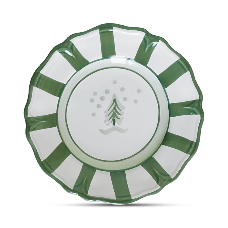 La Gabbianella Allegro Salad/Dessert Plate, Green Tree