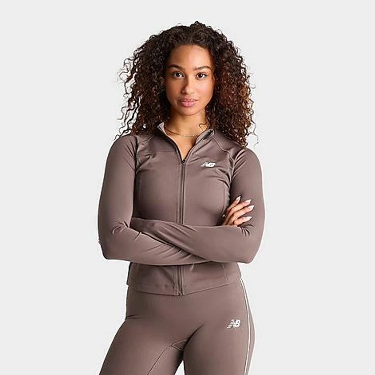 New Balance Women's Piped Full-Zip Training Jacket in Cortado Size: XS