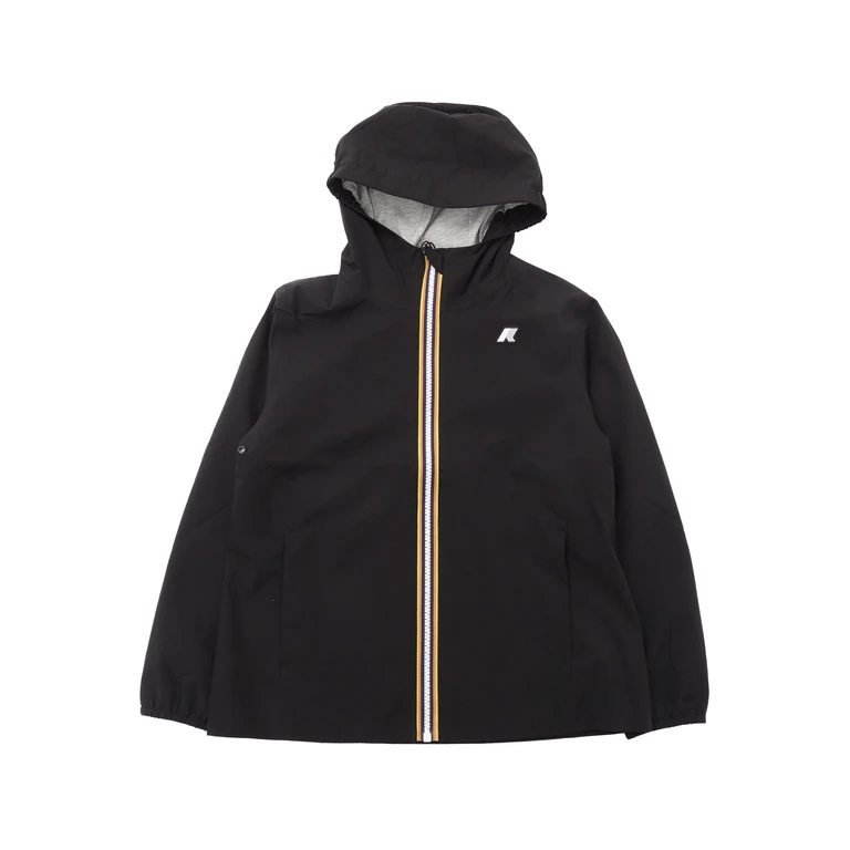 K-Way Kids P. MARGUERITE STRETCH POLY JER DOWN JACKET Black Polyester Lining Cotton Nylon Short Puffer - Kids