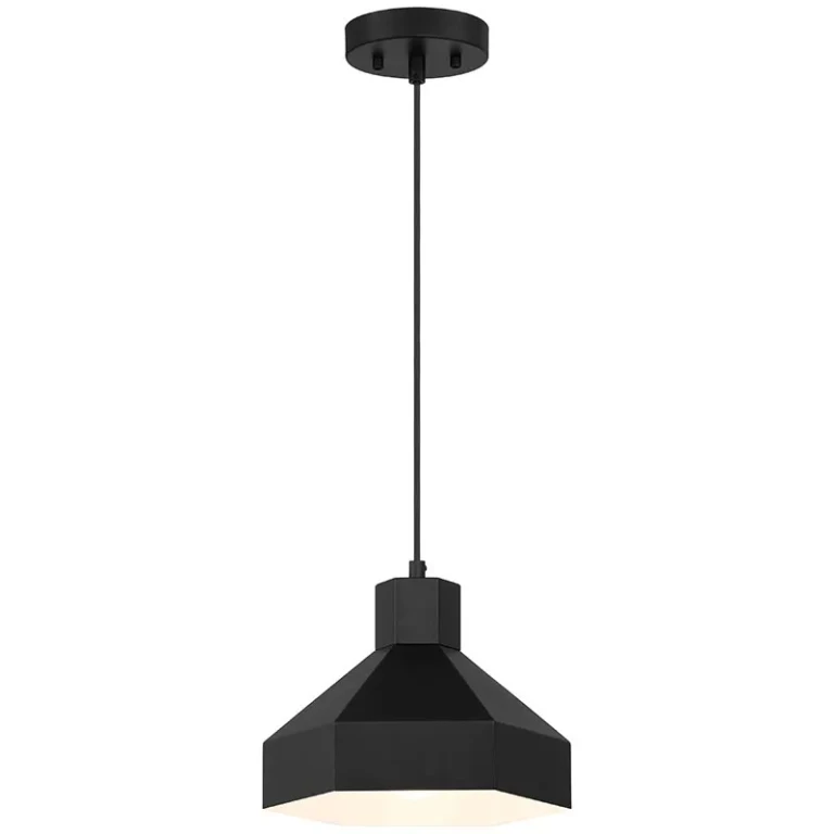 Matte Black Pendant from the Poly Collection