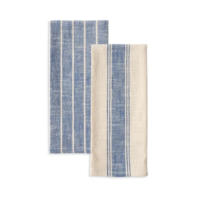 Kah Home Firenze Natural Washed Dish Towels, Set of 2