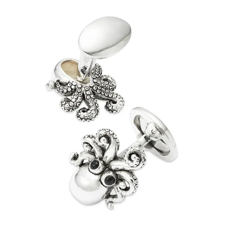 Sterling Silver Octopus Cufflinks