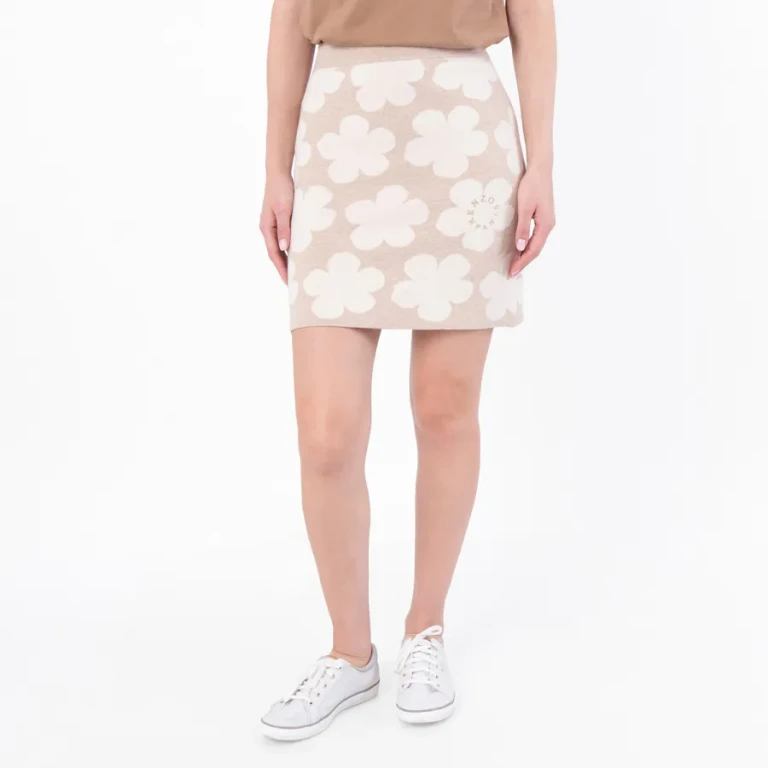 Kenzo Floral Detailed Knitted Mini Skirt