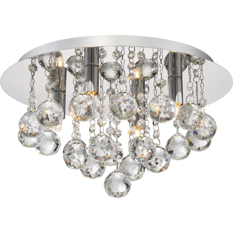 Bordeaux 4-Light Flush Mount in Polished Chrome