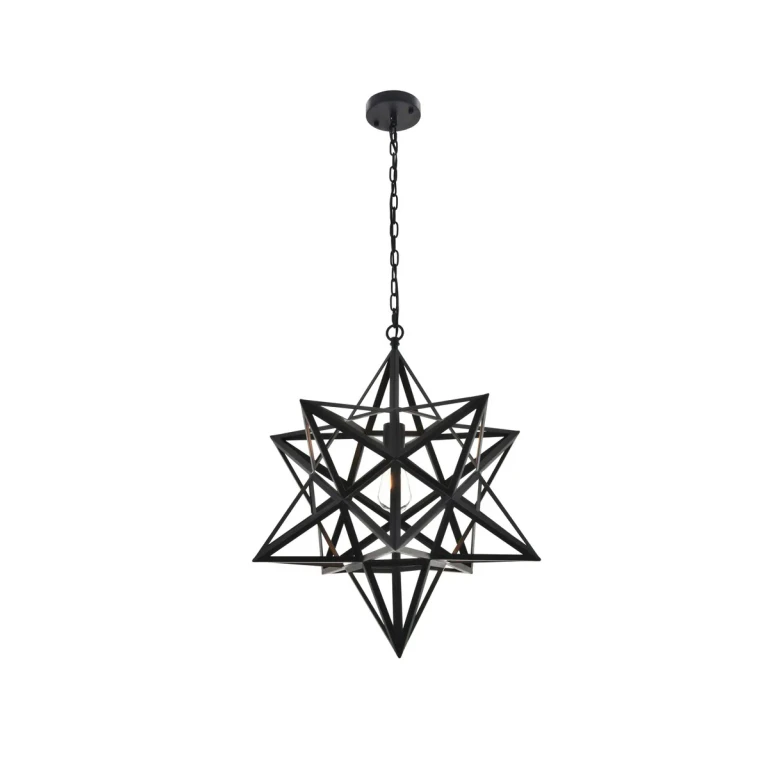 black One Light Pendant from the Nocturne Collection