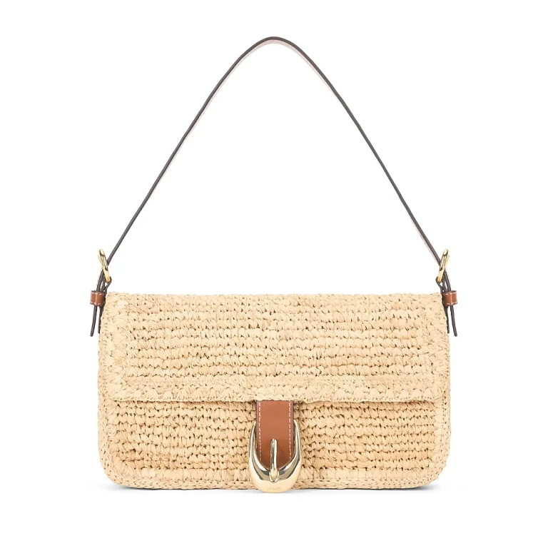 Staud Harlow Raffia Shoulder Bag