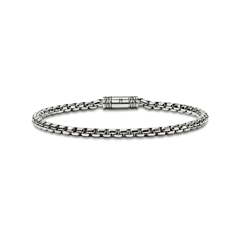 John Hardy Sterling Silver Box Chain Bracelet