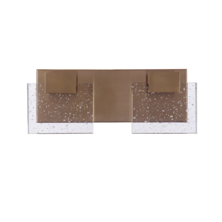 Alamere 2-Light Bathroom Vanity Light in Satin Brass