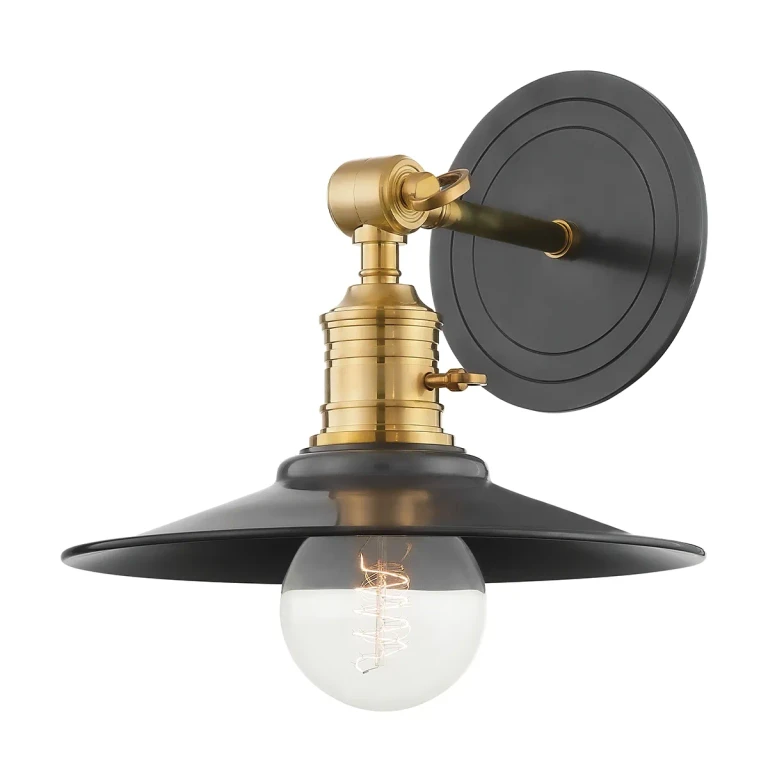 Aged Old Bronze One Light Wall Sconce from the Garden City Collection