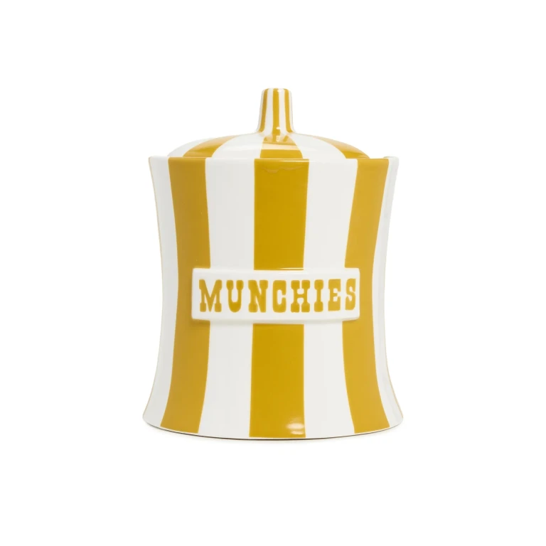 Jonathan Adler Vice Munchies Canister Yellow/White One Size