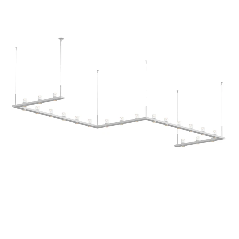 Satin White LED Pendant from the Intervals Collection