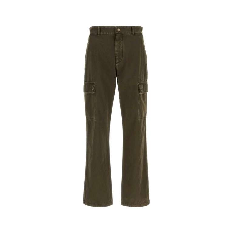 Burberry Army Green Cotton Cargo Pant Juniper Exterior: Pantaloni - Men