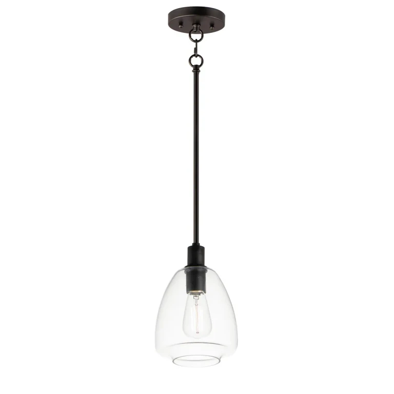 Black One Light Pendant from the Babylon Collection