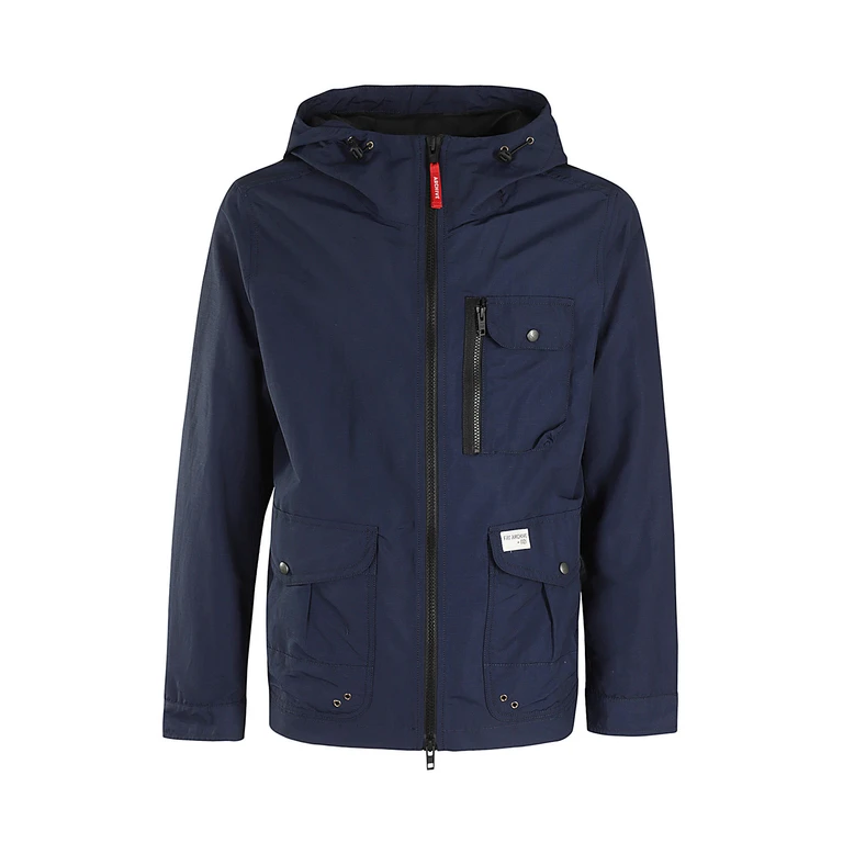 Fay Windbreaker Archive Blue Poliammide Lino Cotone Giubbotto - Men