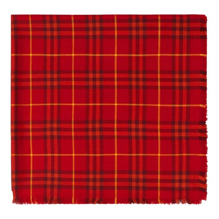 Burberry Checkered Cashmere-Silk Blend Scarf