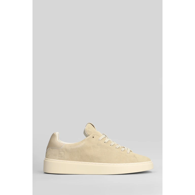 D. A.T. E. Levante Suede Sneakers In Beige Suede And Leather