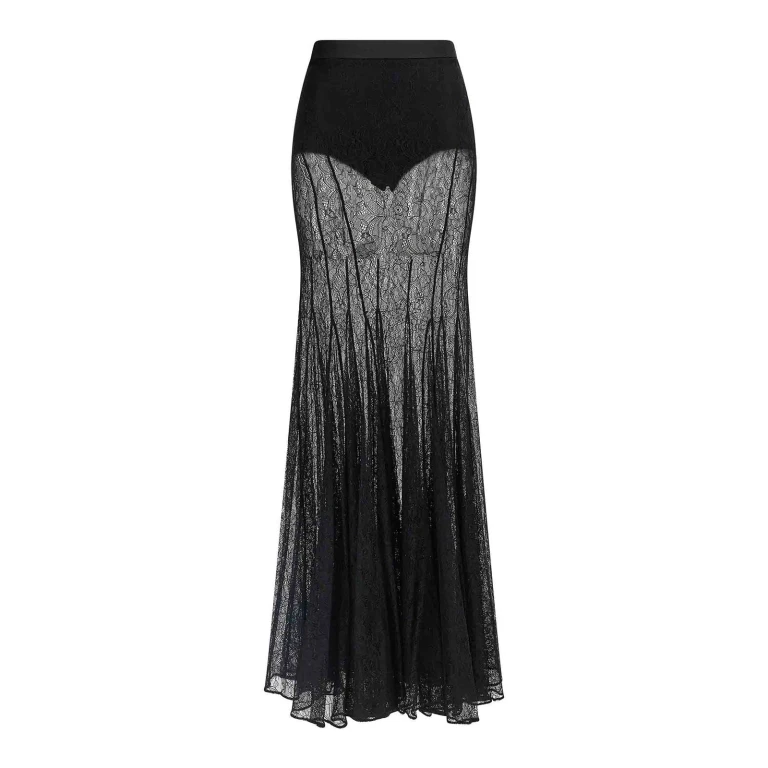 Elisabetta Franchi Lace Long Skirt