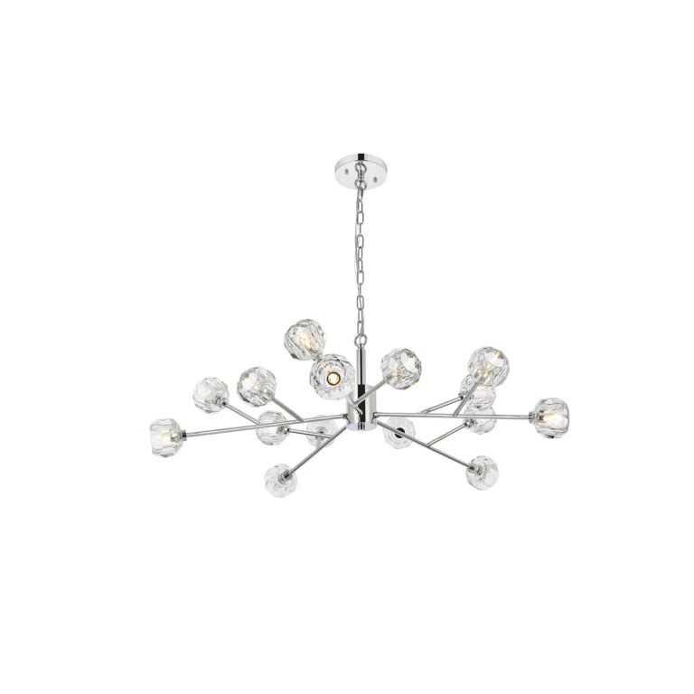 Chrome and Clear 15 Light Pendant from the Graham Collection