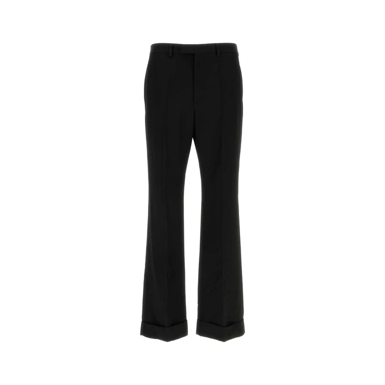Valentino Garavani Black Wool Pant Nero Exterior: Virgin Pantaloni - Men