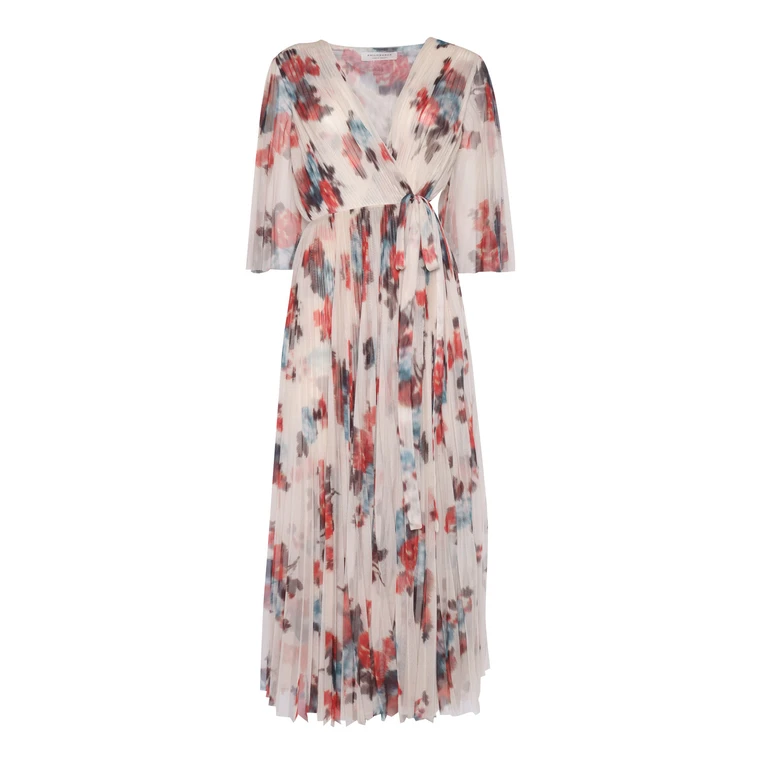Philosophy Di Lorenzo Serafini Long Dress with floral prints Multicolor Polyester Midi - Women