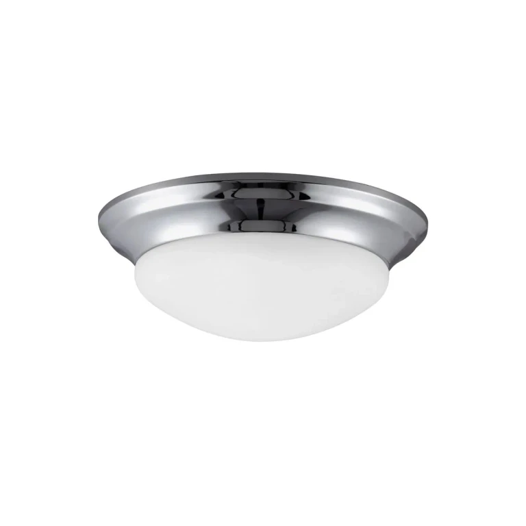 Chrome One Light Flush Mount from the Nash Collection