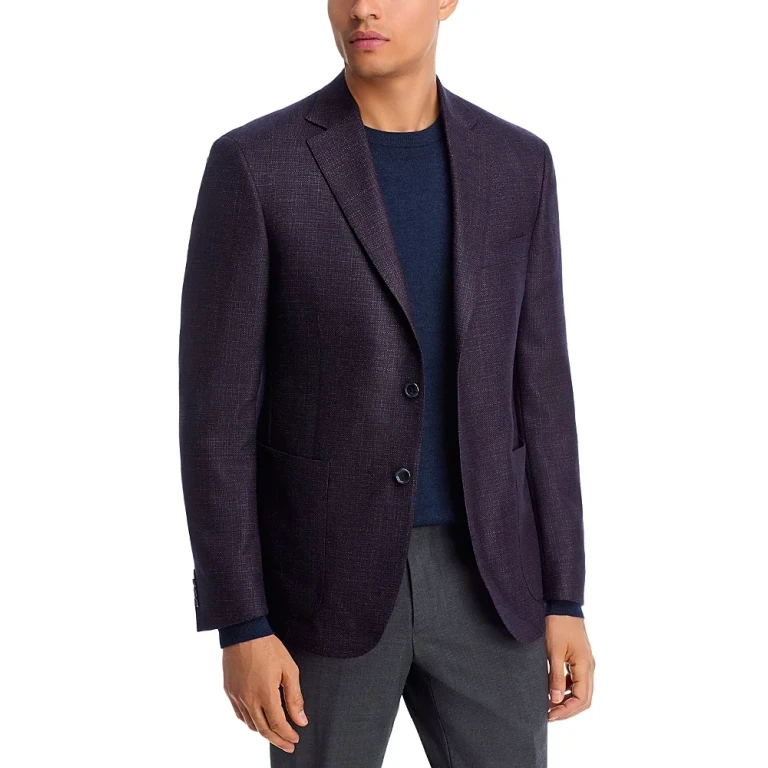 Loro Piana Wool & Silk Fabric Textured Solid Unstructured Regular Fit Sport Coat - Exclusive