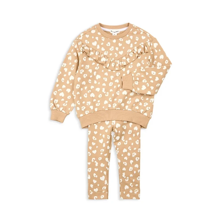 Miles The Label Girls' Animal Print Top & Leggings Set - Baby