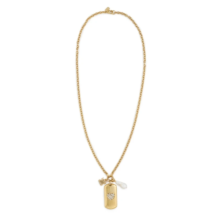 Elizabeth Cole Lovie Necklace Gold One Size