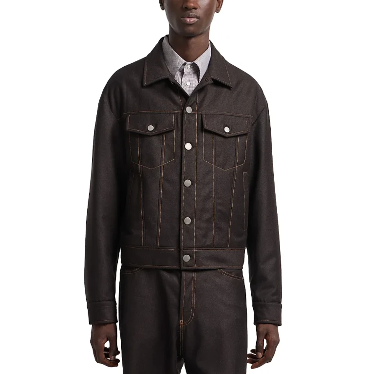 Emporio Armani Denim Effect Wool Jacket