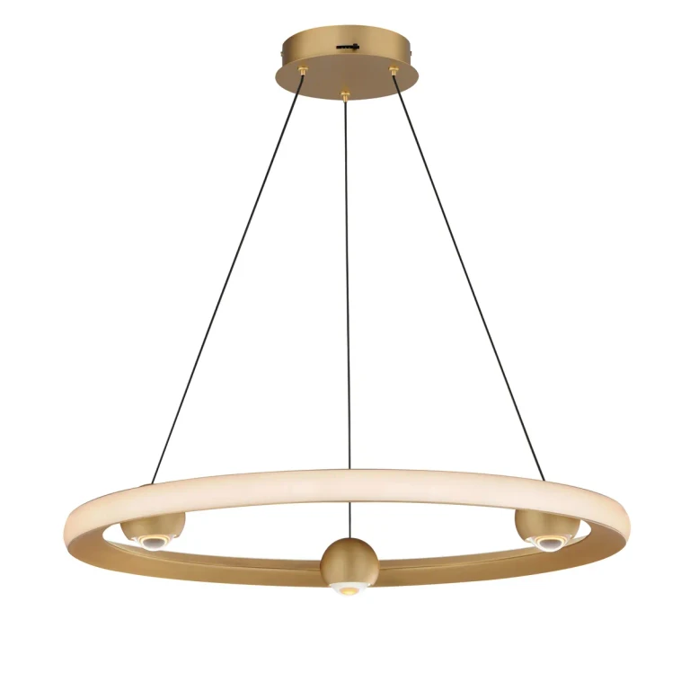 Gold LED Pendant from the Nodes Collection