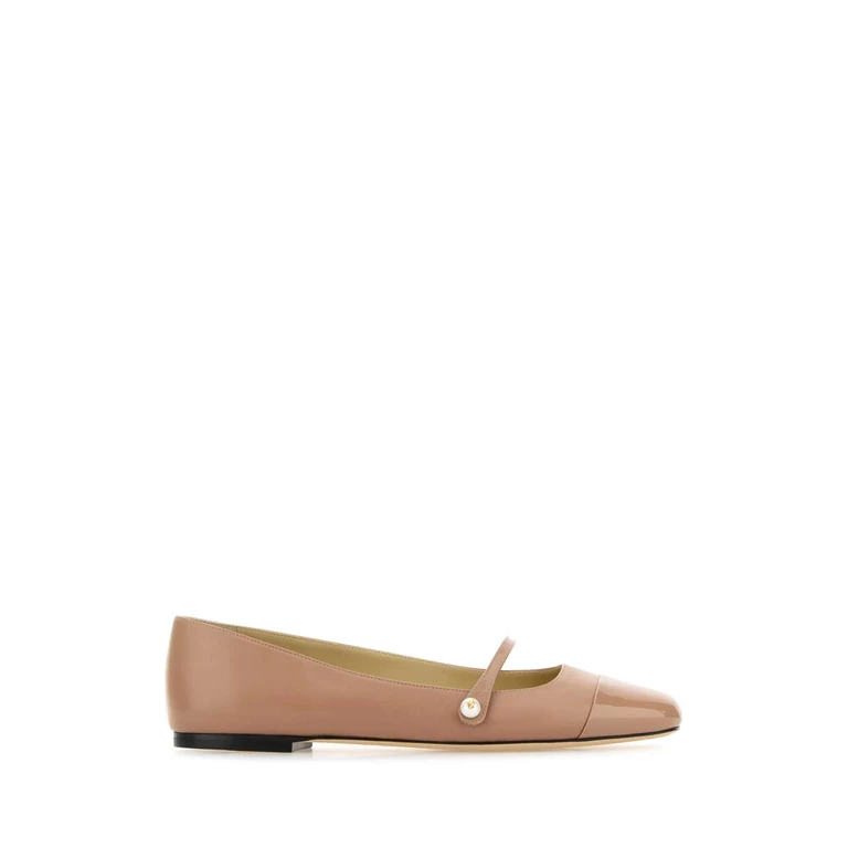 Jimmy Choo Skin Pink Nappa Leather Ballerinas