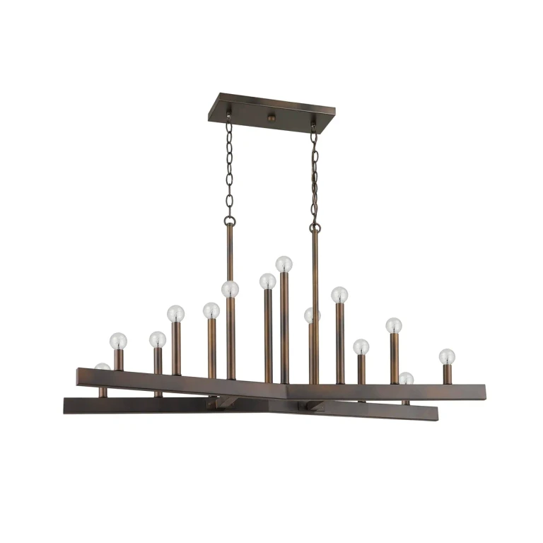 Oil-Rubbed Bronze 14 Light Island Pendant from the Fallon Collection