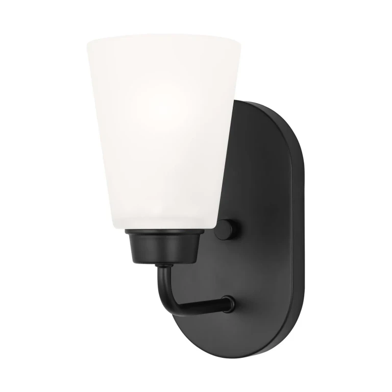 Midnight Black Wall Bathroom Vanity Light Sconce from the Kerrville Collection