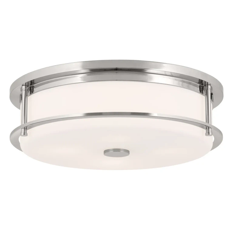 Polished Nickel Four Light Flush Mount from the Brit Collection