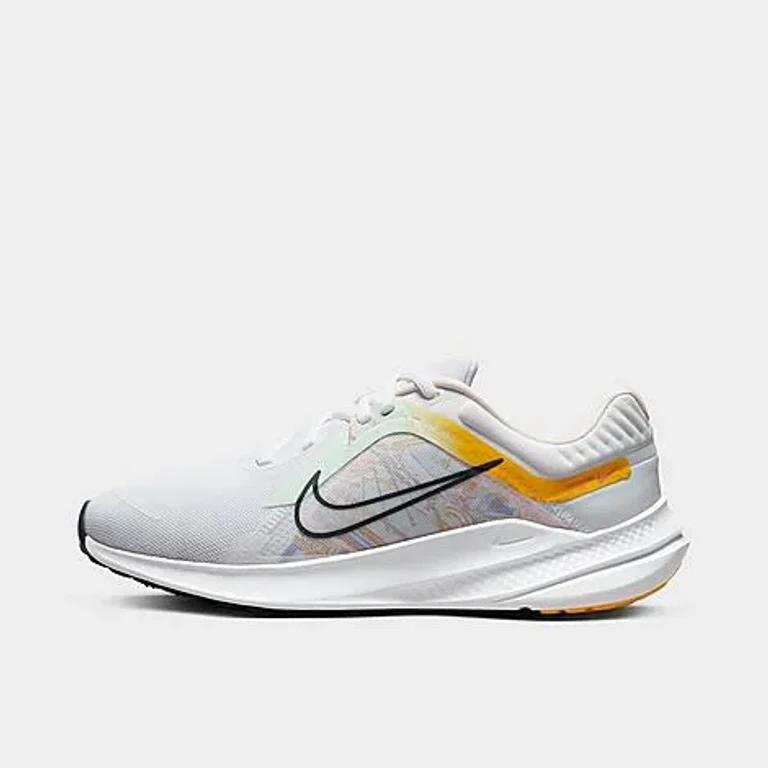 Nike Women's Quest 5 Premium Road Running Shoes in White/University Gold/Pinksicle Size: 5.0