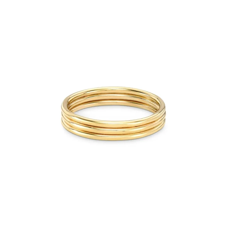 Zoe Lev 14K Yellow Gold Three-Row Band