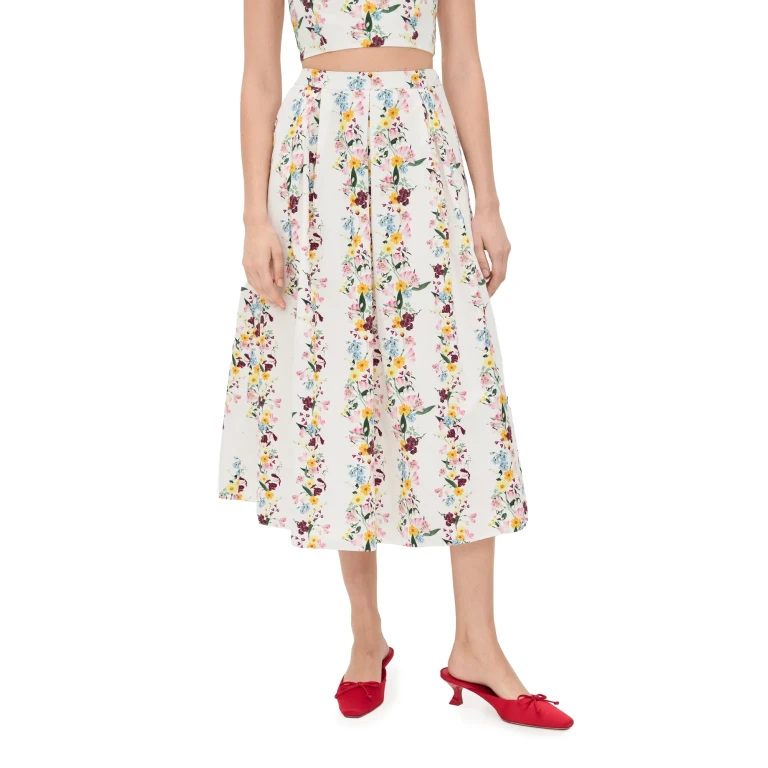 Azeeza Sheridan Pleated Skirt Garden M