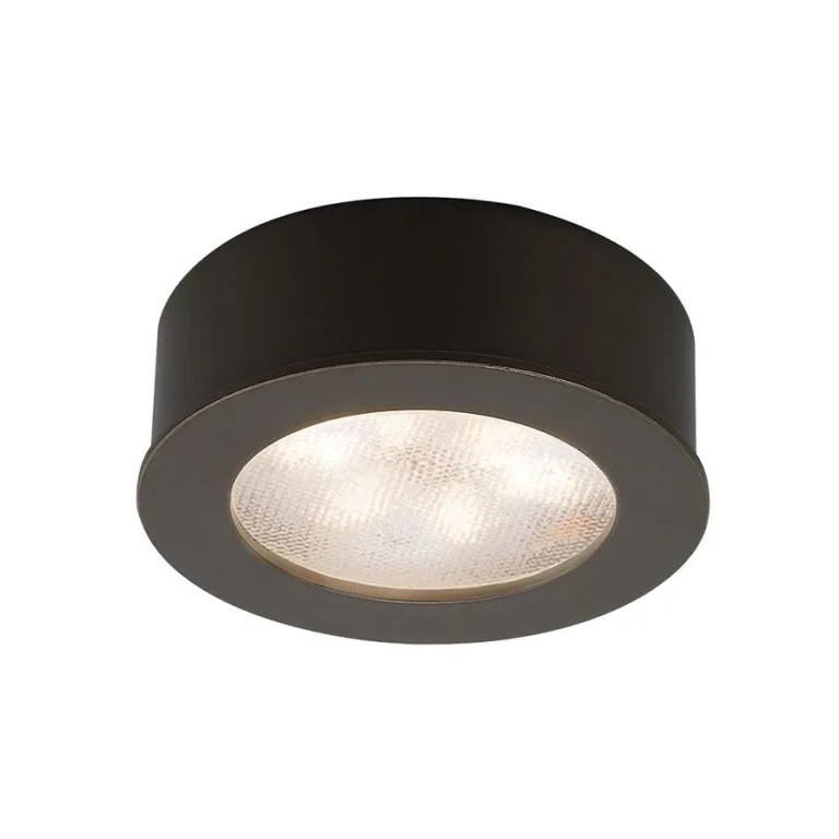 WAC Lighting Round LED 24V Button Light 1-Light in Dark Bronze - HR-LED87-27-DB